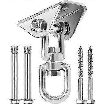 Crochet pivotant rotatif  360 en acier inoxydable supportant une charge de 450 kg. crochet pivotant avec vis