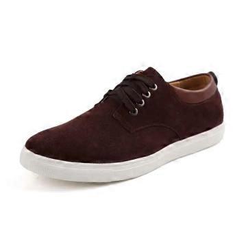 Męskie buty sportowe casual z płótna i zamszu, oversize, idealne na wiosnę i jesień, modne, w jednolitym kolorze, z sznurowaniem. Męskie obuwie.