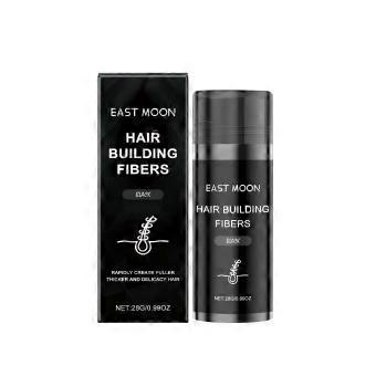 East Moon Black Hair Fiber Powder, Refreshing Oil Control Leave-In Fluffy Hair Care Fiber Powder-y6