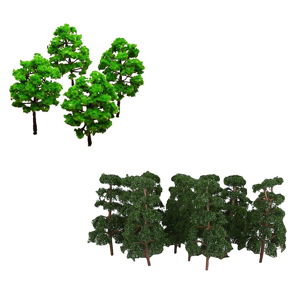 Set of 30 Pieces Model Trees Pine Train Architecture Forest Scenery Layout