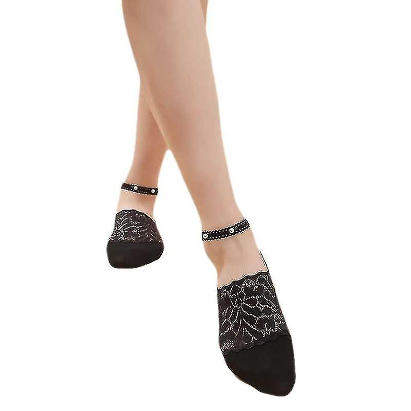 Pearl Lace Socks Ankle Socks Cute Mesh Transparent Ultra Thin See Through Lace
