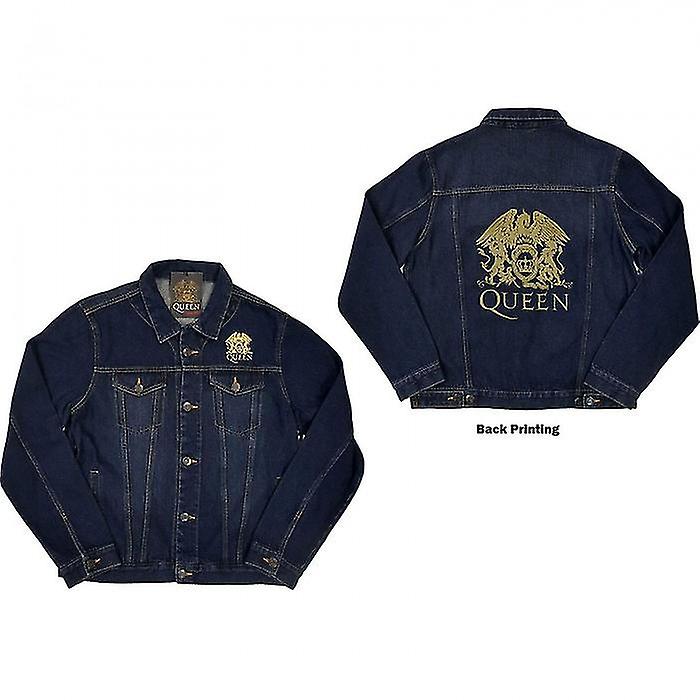 Queen Unisex Adult Classic Crest Denim Jacket