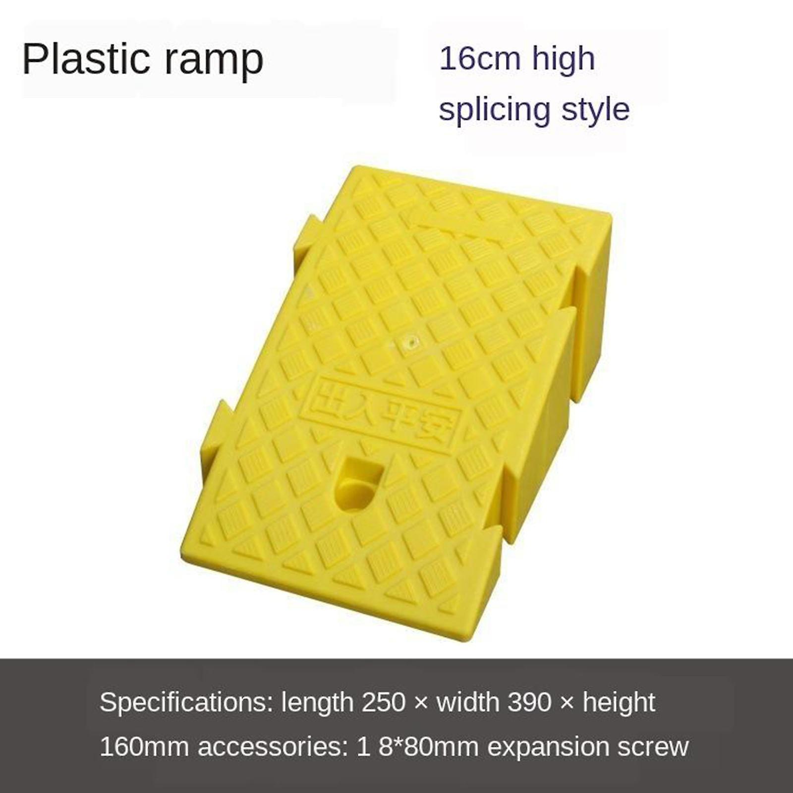 Rampes De Seuil De Voiture En Plastique Pour Allées, Trottoirs, Marches, Fauteuils Roulants, Poussettes, Moto 25 X 27 X 7 Cm