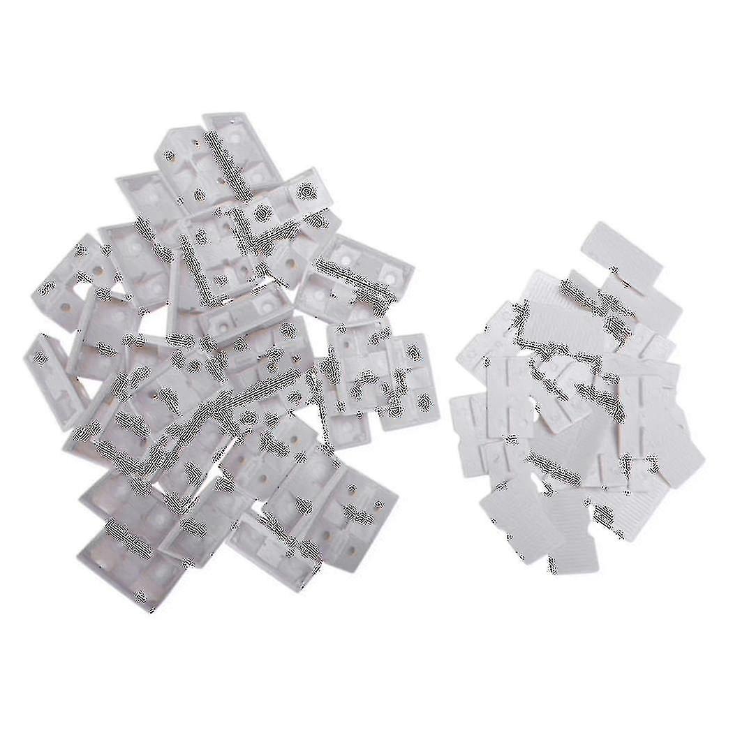 30pcs Shelf Cabinet 90 Degree Plastic Corner Braces Angle Brackets White