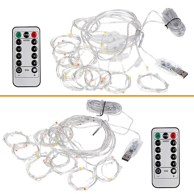 3M X 2m Usb 200 Led Curtain Fairy String Lights For Christmas, Party, Wedding, Holiday, Outdoor