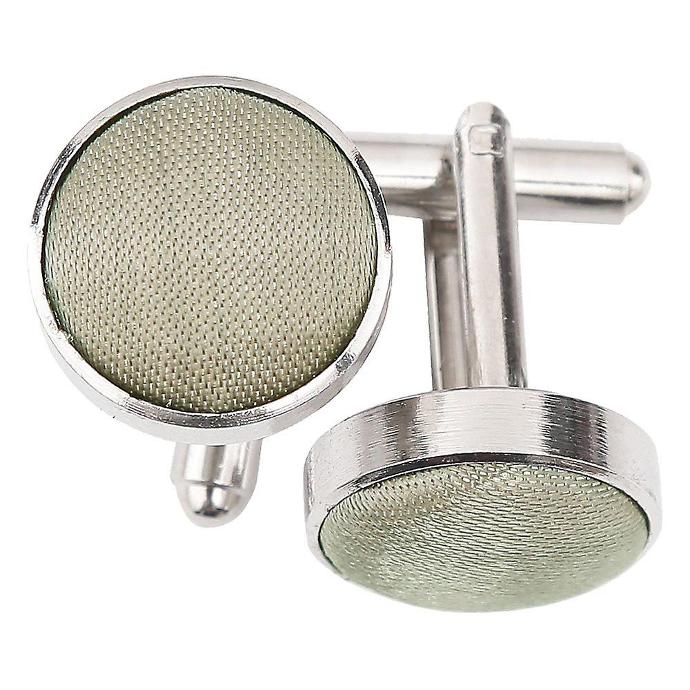 Taupe Plain Shantung Manschettenknöpfe