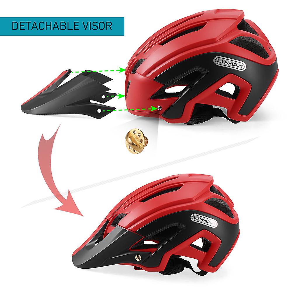 Lightweight Cycling Bicycle Helmet With Detachable Visor 16 Vents