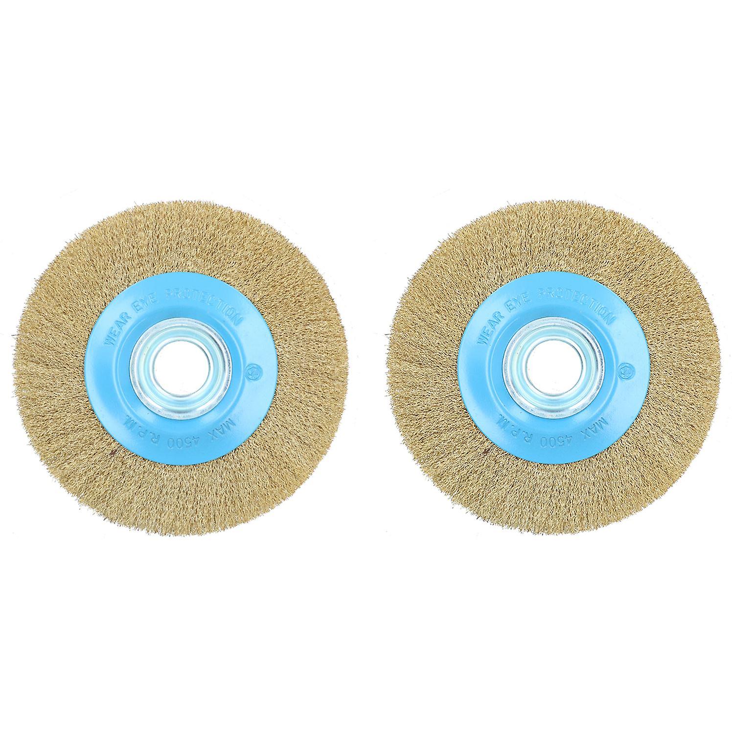 8” / 200mm Bench Grinders Wire Wheel for Rust Paint Remover + Adaptors 2pc