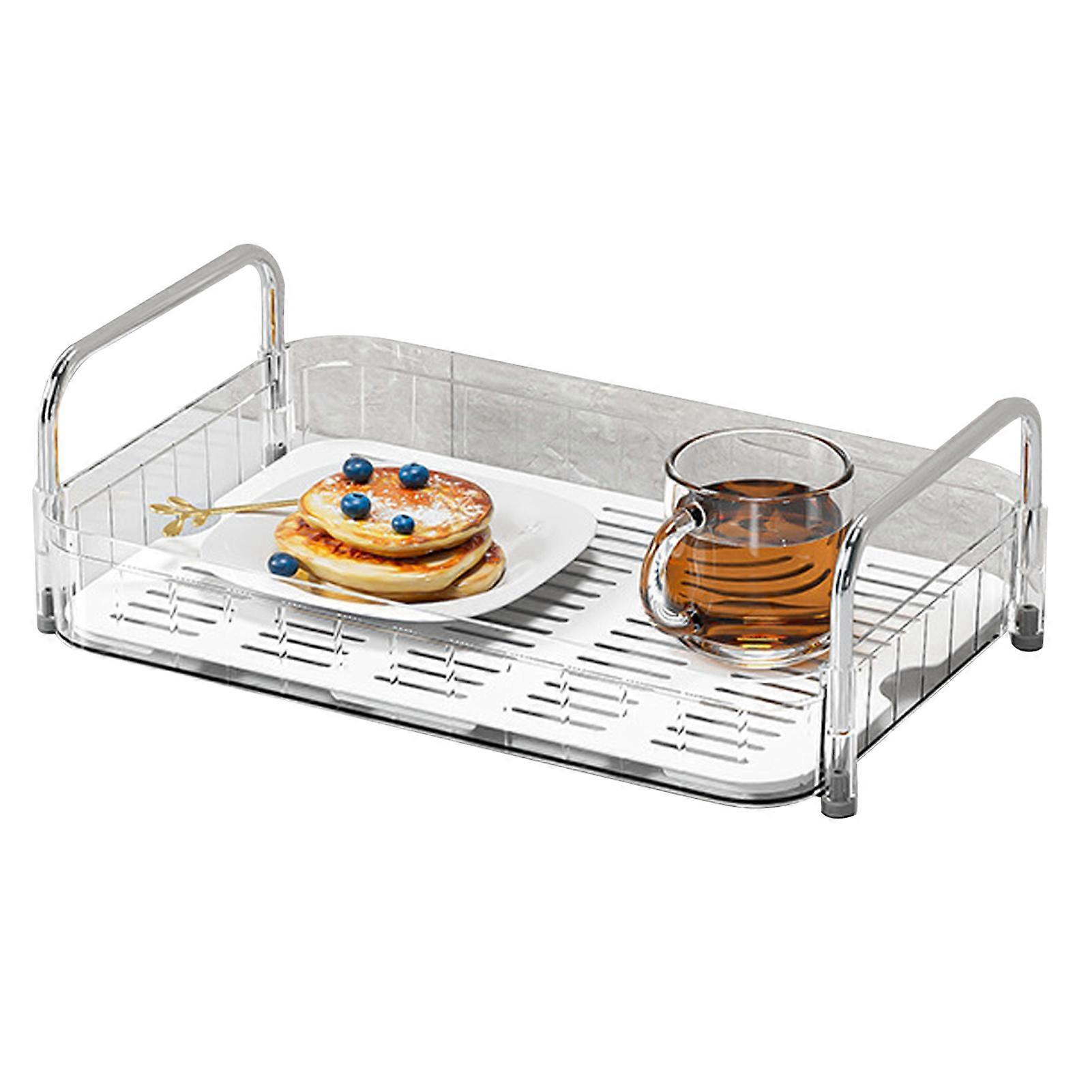 Cup Drying Rack with Drain Tray Countertop Storage Shelf Cup Station Organizer for Home Kitchen Single Layer White 