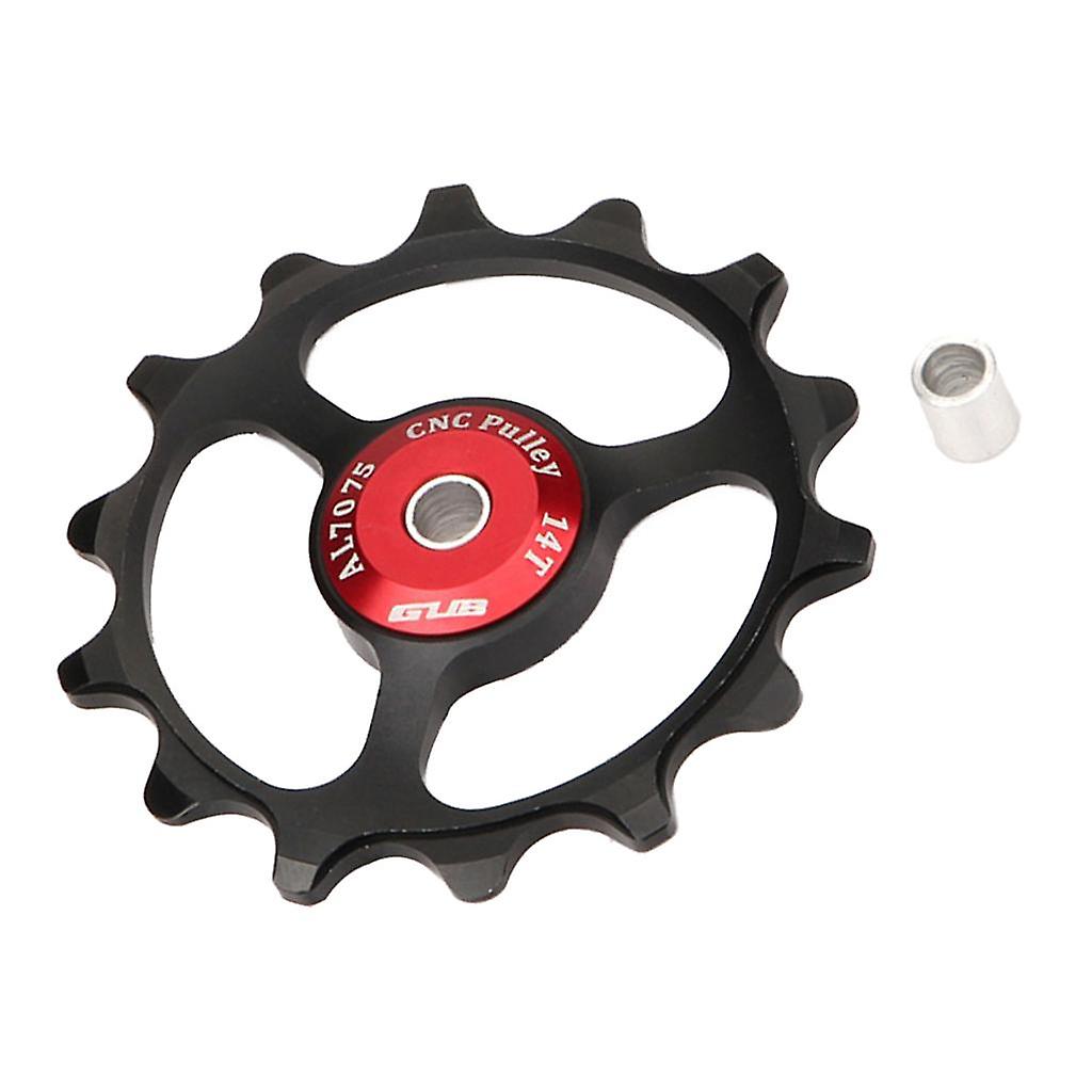 Positive/Negative 14 Teeth Guide Wheel Rear Dial Wheel Guide Roller Black