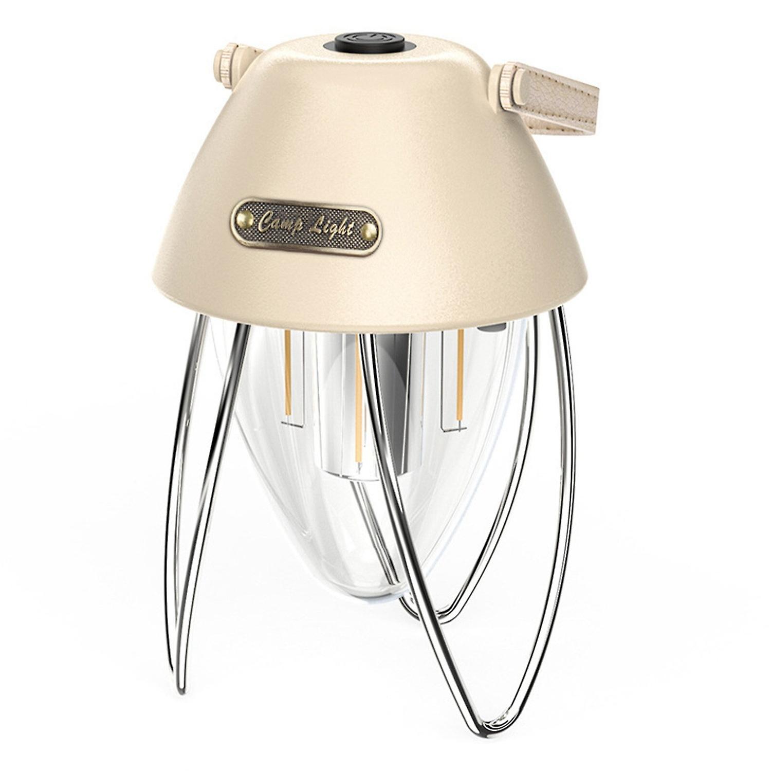 Rechargeable Retro Camping Lantern with Type-C, Warm and White Light Modes