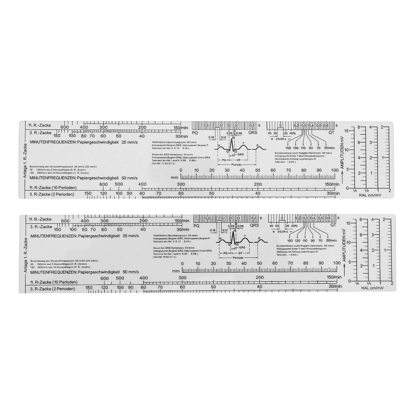 Ekg Ruler Pocketcard In English