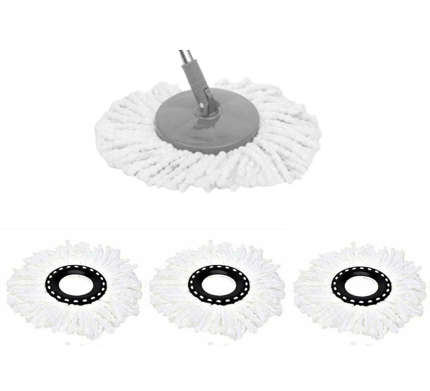 3 Pack Premium Replacement Mop Heads Refill For 360 Rotating Round Spin Magic Mop