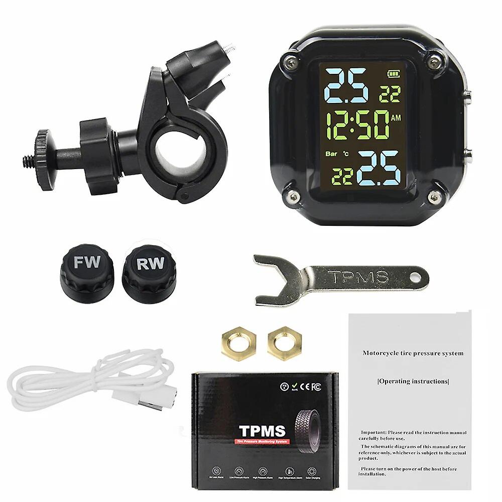 Smart Car Tpms Tyre Pressure Monitoring System Solar Power Digital Lcd Display Auto Security Alarm Systems Tyre Pressure
