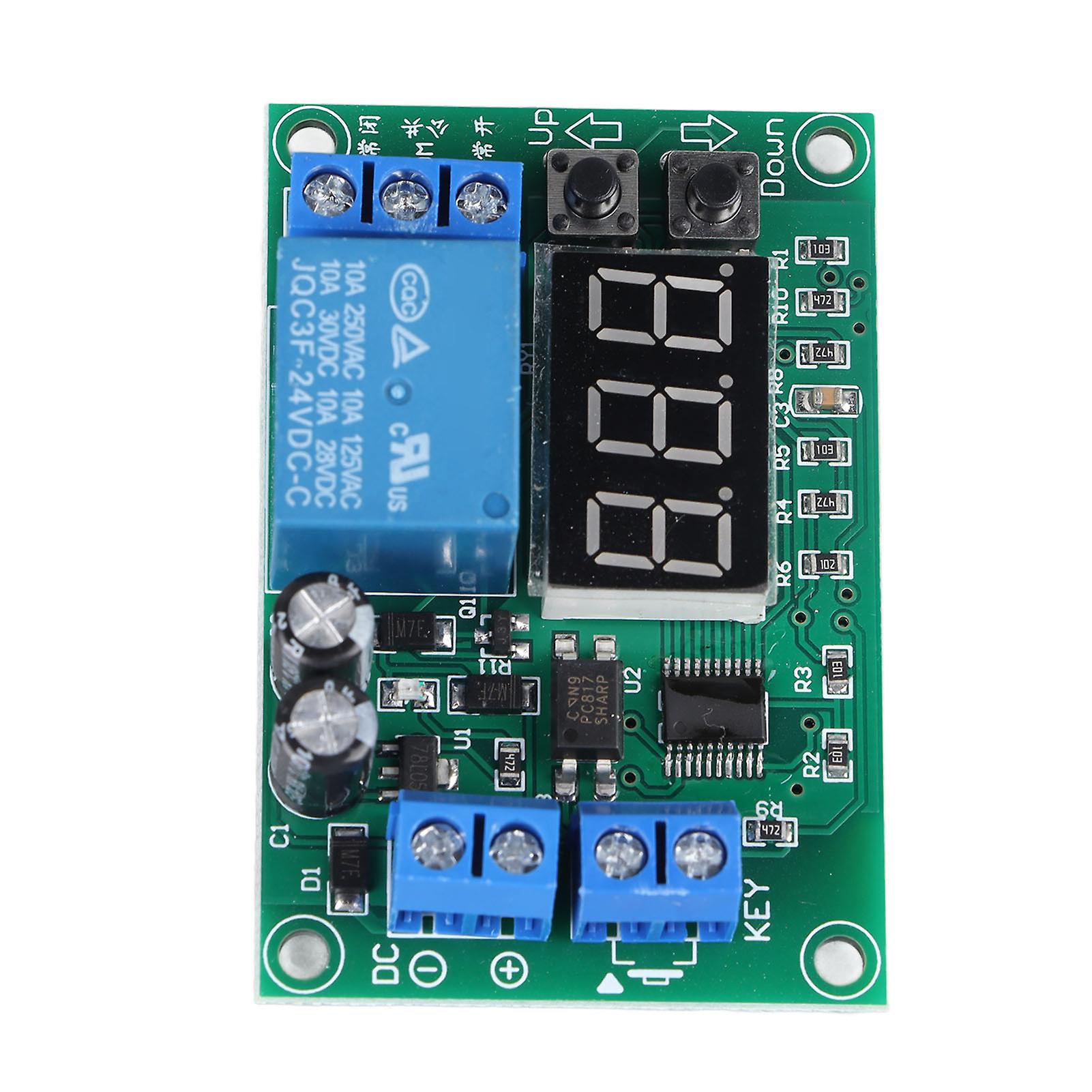 Timer Relay Module Digital Display 3 Digit 12V Programmable Button Adjustment Timer Relay Controller Board 