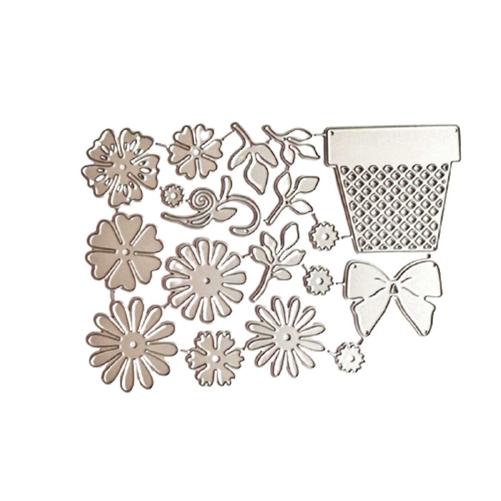 Flower Metal Cutting Dies Plants Embossing Folder Stencil Template Set 3D Scrapbooking Die Cuts Mold