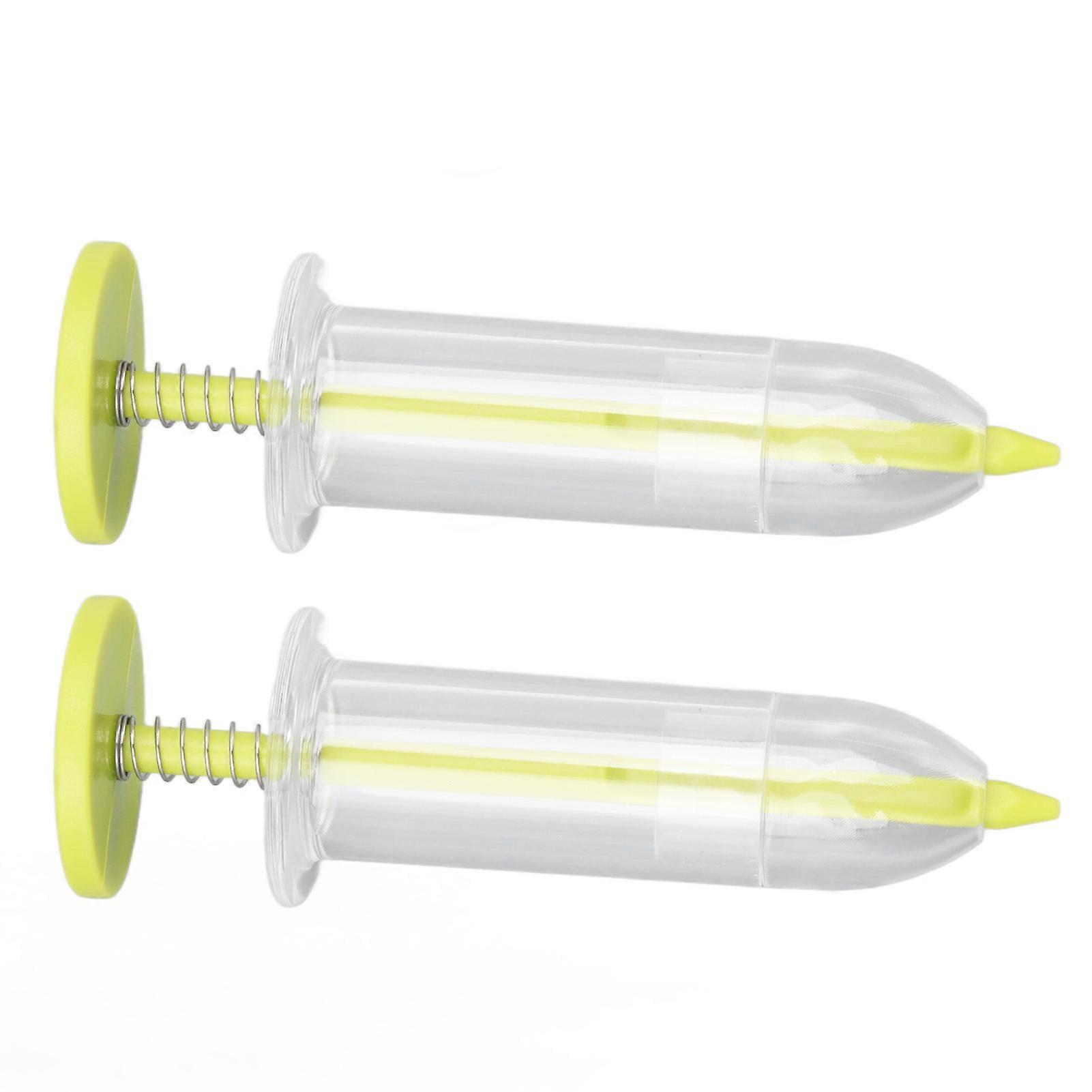 Seed Sower 2pcs Mini Sowing Seed Dispenser Sower Small Seed Spreader Adjustable Handheld Seed Planter Sowing Seeder Gardening Tool Yellow