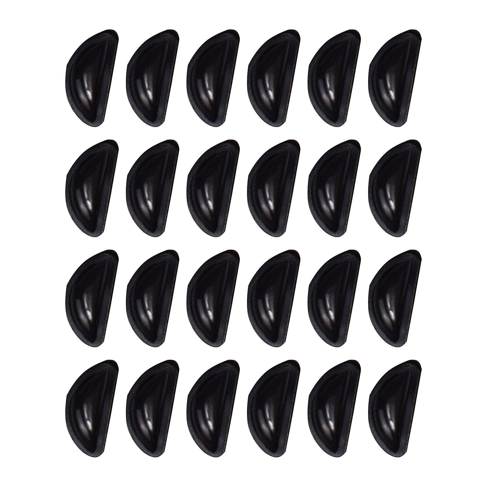 12 Pairs Glasses Nose Pads Non-slip Half Moon Hollow Solid Color Stylish Daily Using Long Lasting Silicone Eyeglass Nose Pad for Office
