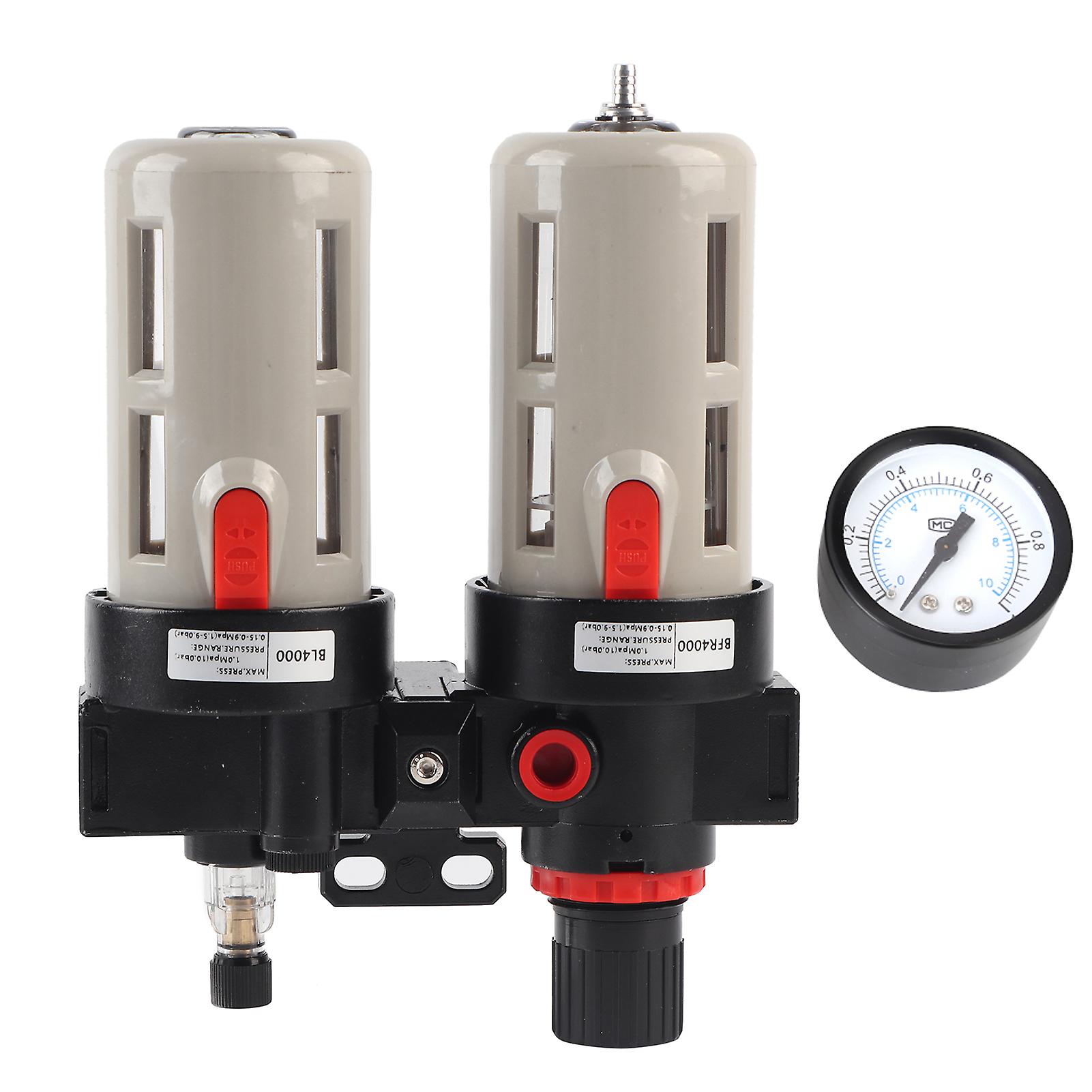 PT1/2 Lufttryckskompressor Filter Mätarfälla Olja Vatten Regulator Verktygssats