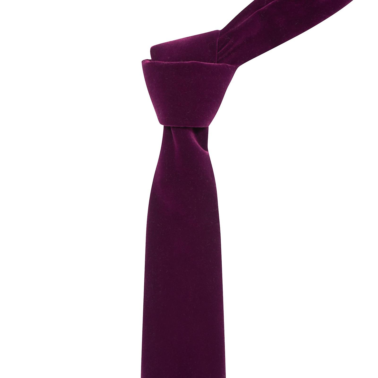 Aubergine Purple Velvet Tie