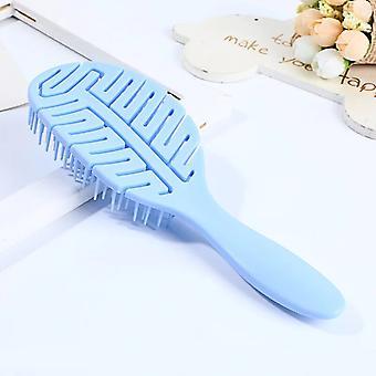 New Rib Comb 2023 Fashionable Solid Color Scalp Massage Comb Wet and Dry 2-in-1 Soft Smooth Curly Hair Comb~20104