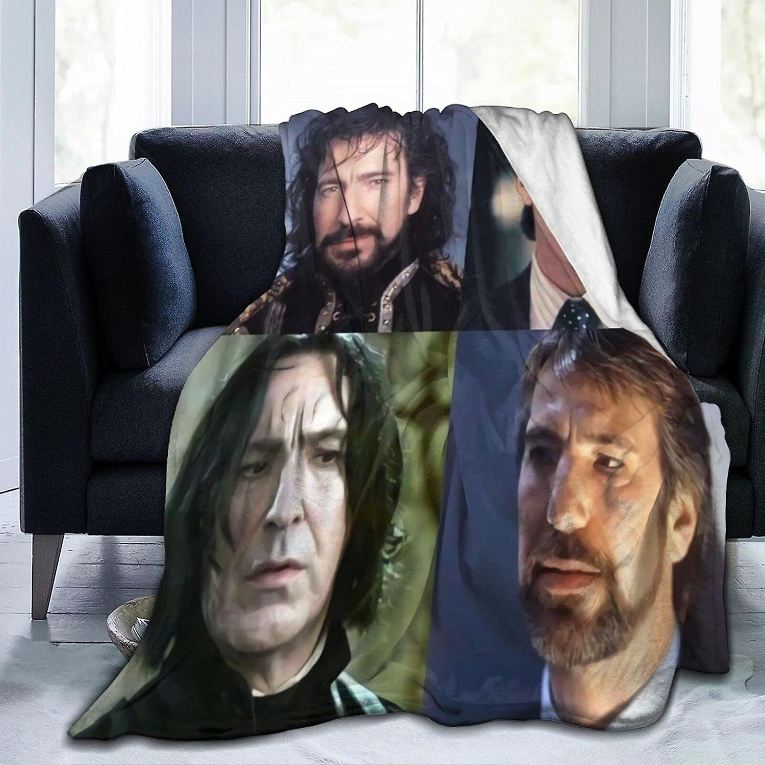Alan Rickman Soft and Comfortable Warm Fleece Blanket for Sofa,Office Bed car Camp Couch Cozy Plush Throw Blankets Beach Blankets ABD29362