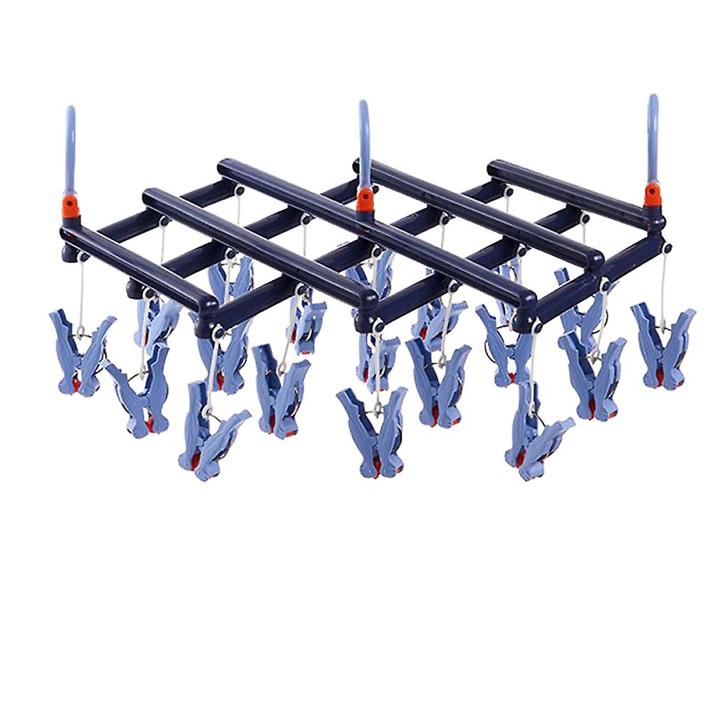 Laundry Hanger Drying Rack Retractable Roller Underwear Socks Outdoor Hook