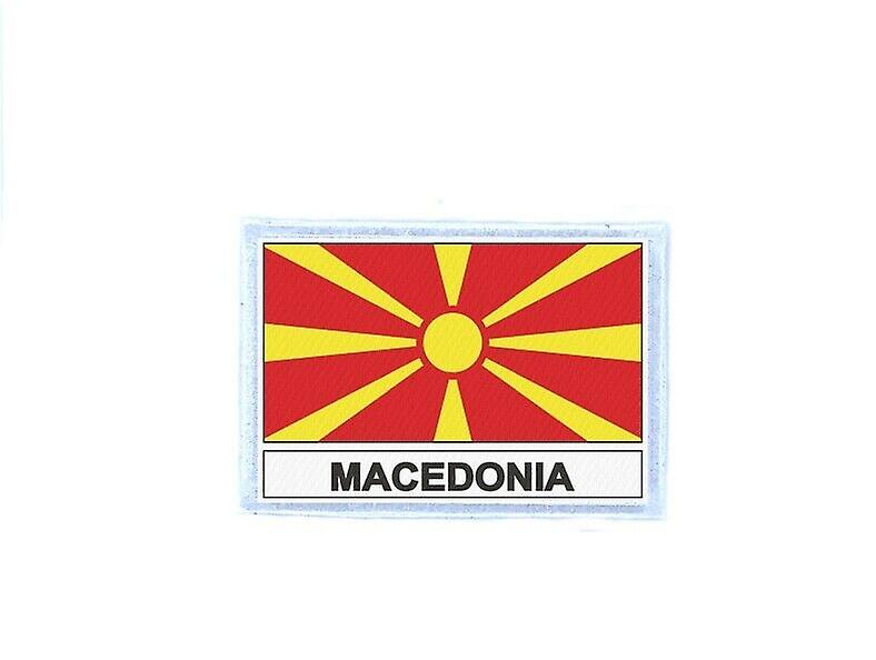 Locking patch badge prints MK macedoine flag