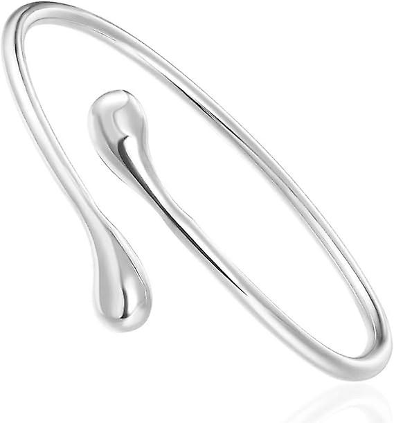 Silver Plated Bracelet Shining Bangle Bracelets (Silver)