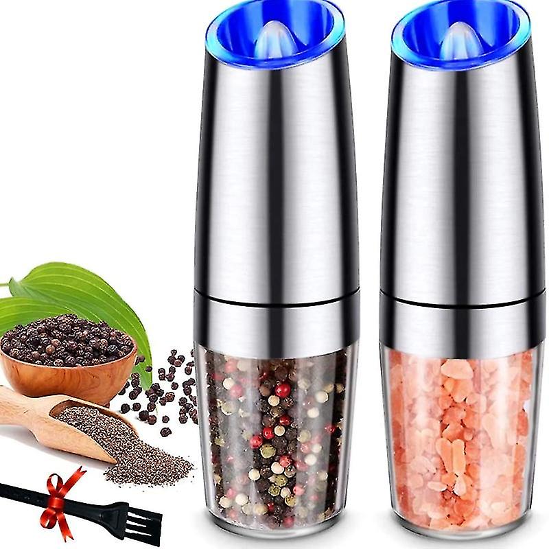 Grinding Wheels & Points 2 Pieces Electric Gravity Automatic Pepper And Salt Mill Set With Led Light N00981