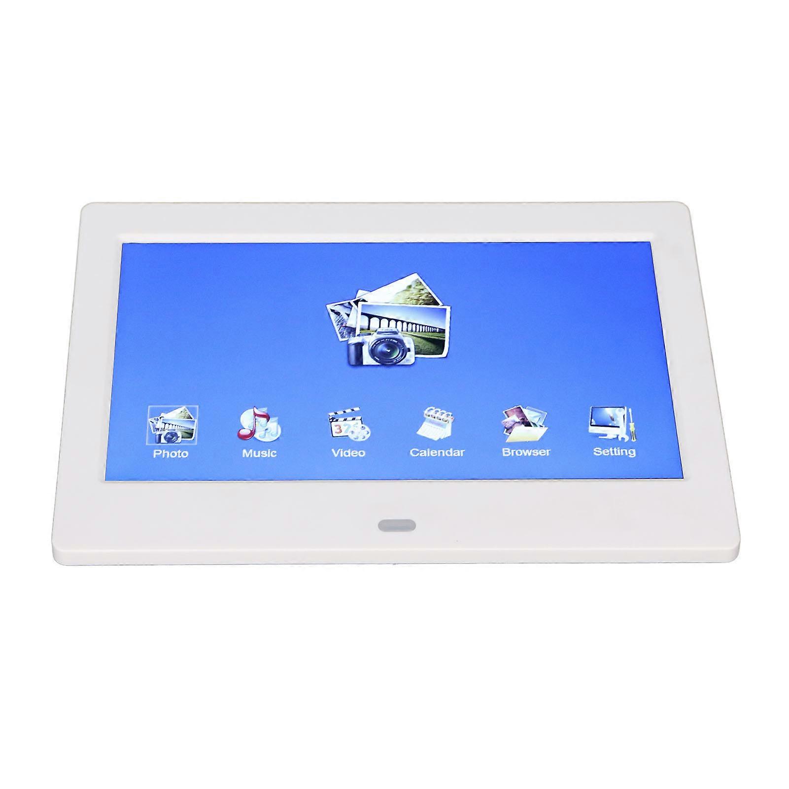 7 Inch Digital Picture Frame Multifunction Calendar Picture and Video Loop Playback Electronic Photo Frame 100‑240V EU Plug 