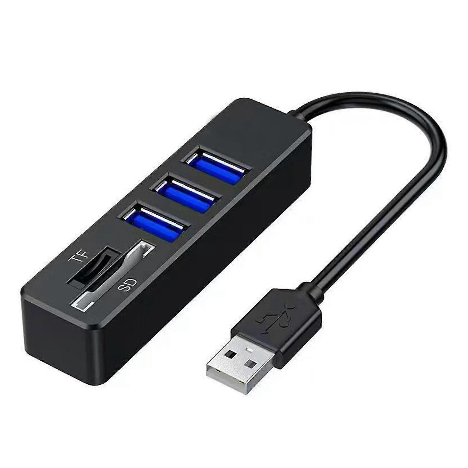 USB Hub 5-in-1 Multifunctional Driver-free Wide Compatibility High-speed Transmission USB 2.0 Hub Sp