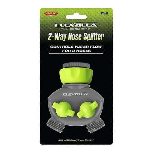Flexzilla 2-Way Hose Splitter, 3/4" - 11 1/2 GHT Fittings, ZillaGreen