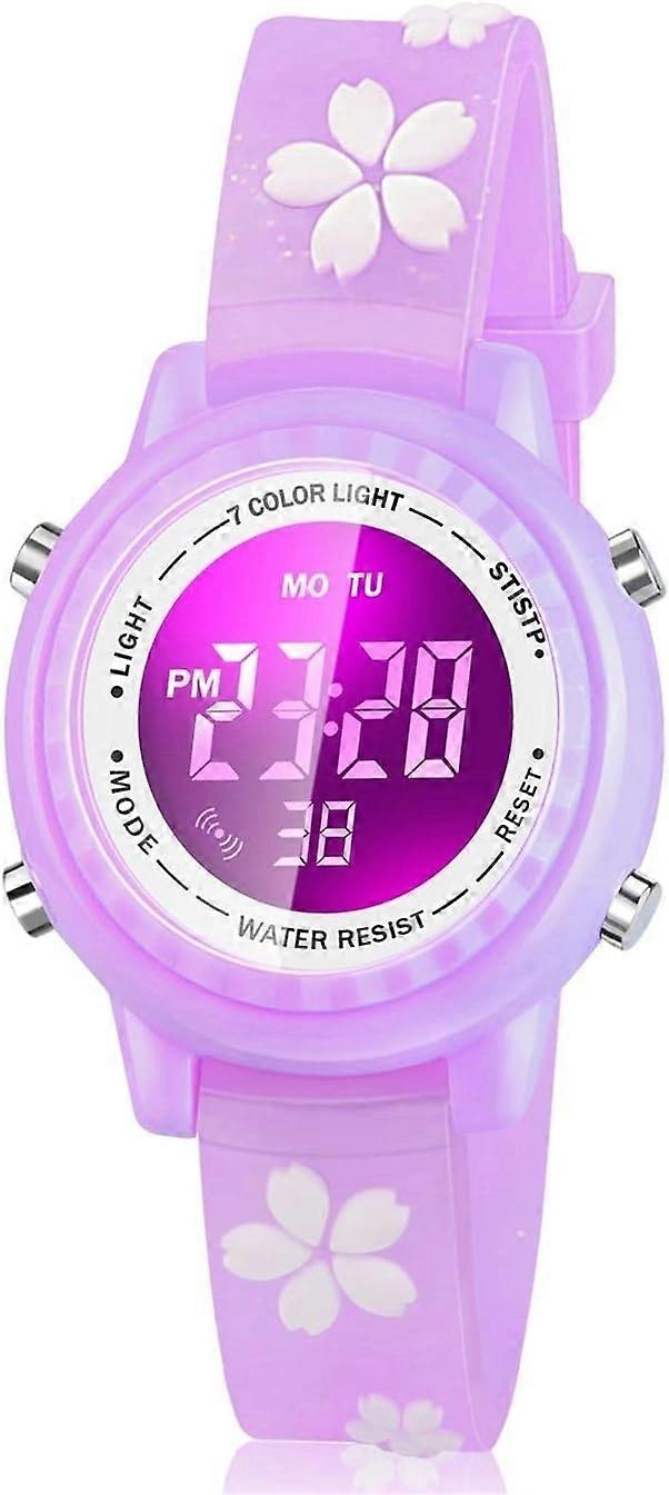 Montres pour enfants à LED étanches avec alarme - Cadeaux de jouets pour enfants pour filles de 3 à 10 ans