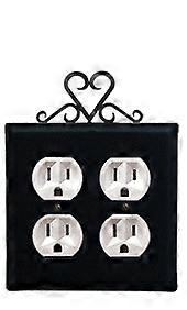 Heart - Double Outlet Cover