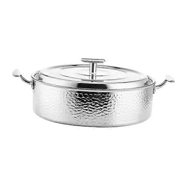 Pure Copper Hot Stew Pot - With Cover, Practical For Caterers, Picnic & Home