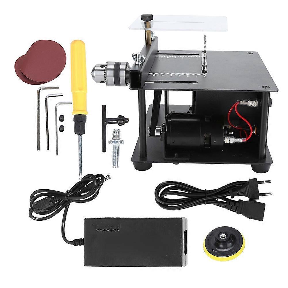 Mini Table Saw Portable MultiFunction Household Woodworking Cutting Tool EU Plug 110240V