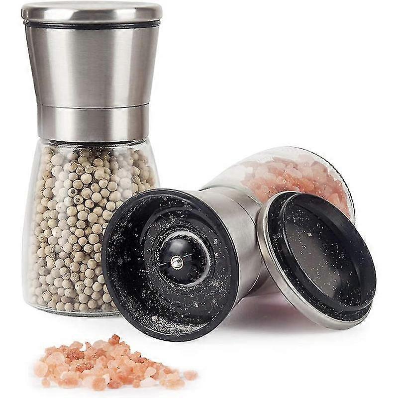 2pcs Pepper Grinder And Salt Grinder Adjustable Ceramic Rotor Kitchen Accessories