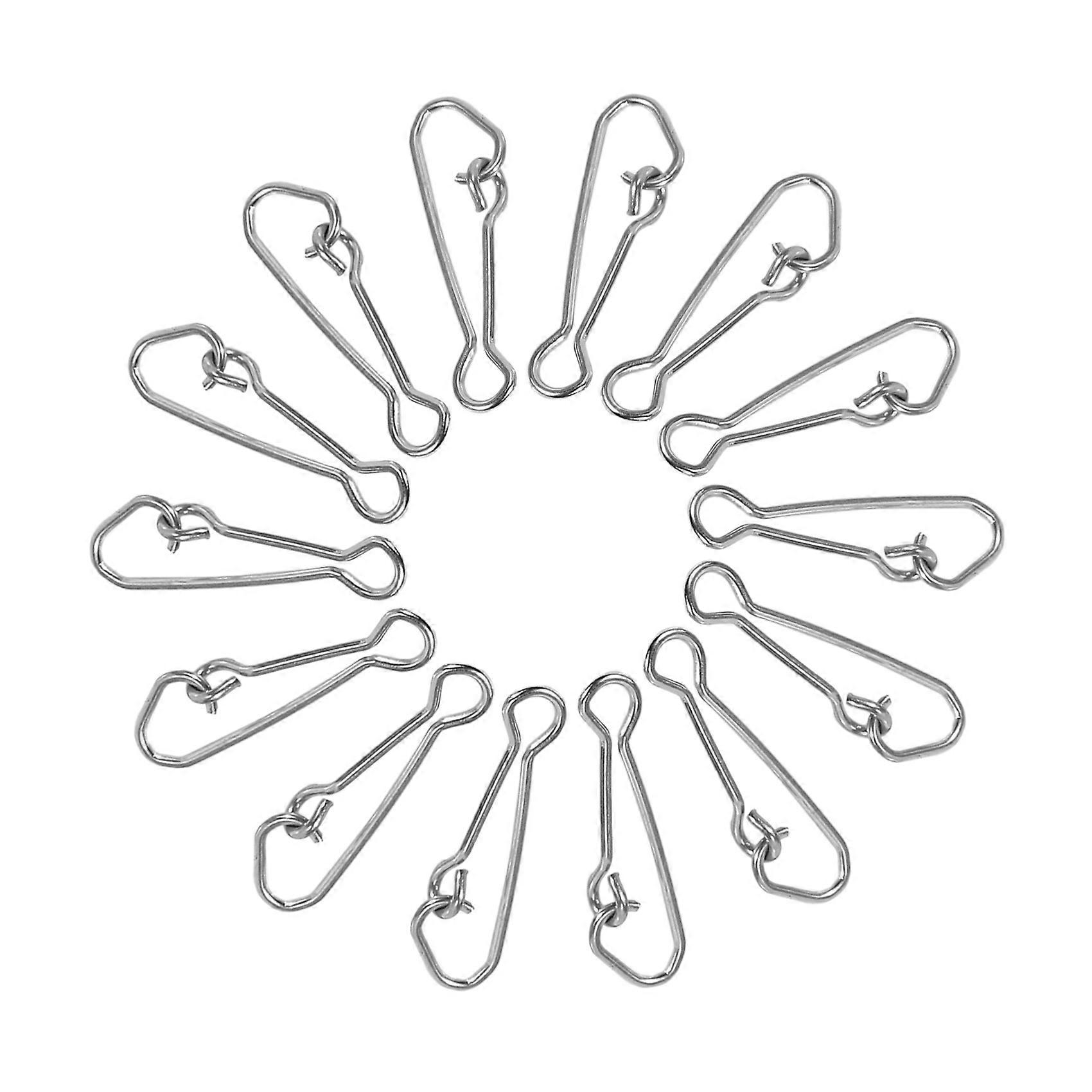 100Pcs Fishing Hooked Snap Links Fishing Swivel Snap Hook Line Connector Carp Fishing Tackle L-20Mm