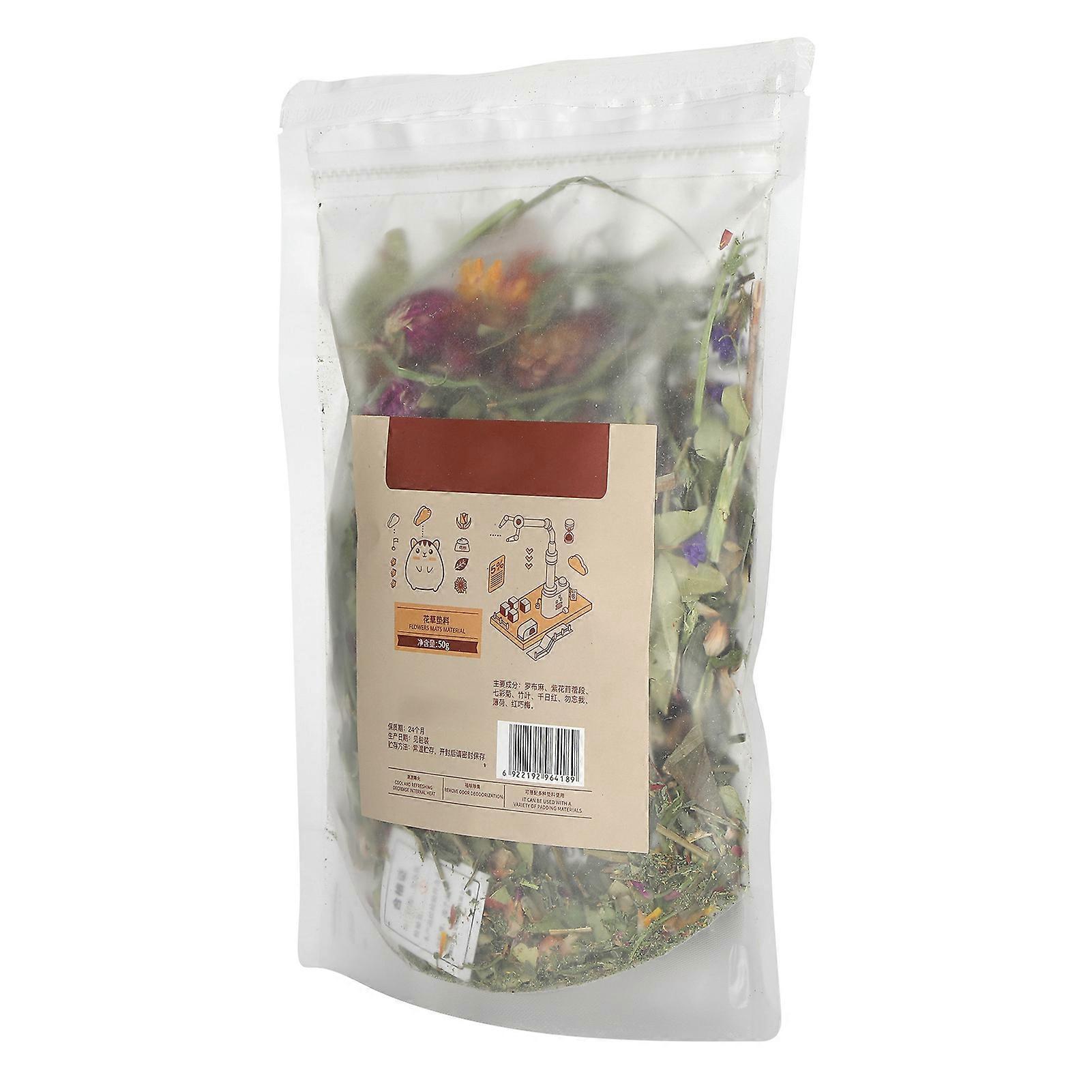 Odour Control Absorbent Dried Flowers Padding for Hamster and Guinea Pig Nests 50g