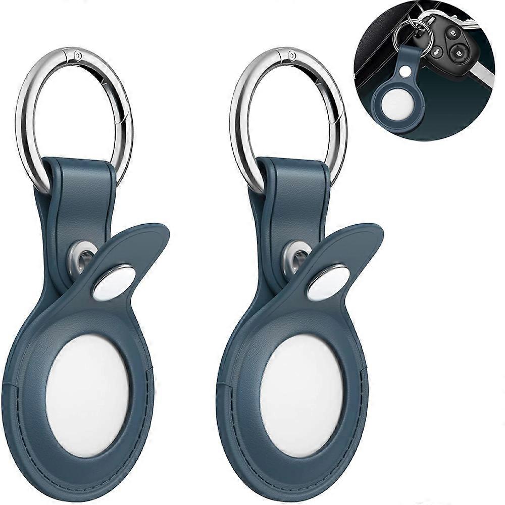QQDD 2Pcs compatible with Airtag Case , Protective Cover with Keychain Portable Protector Ca