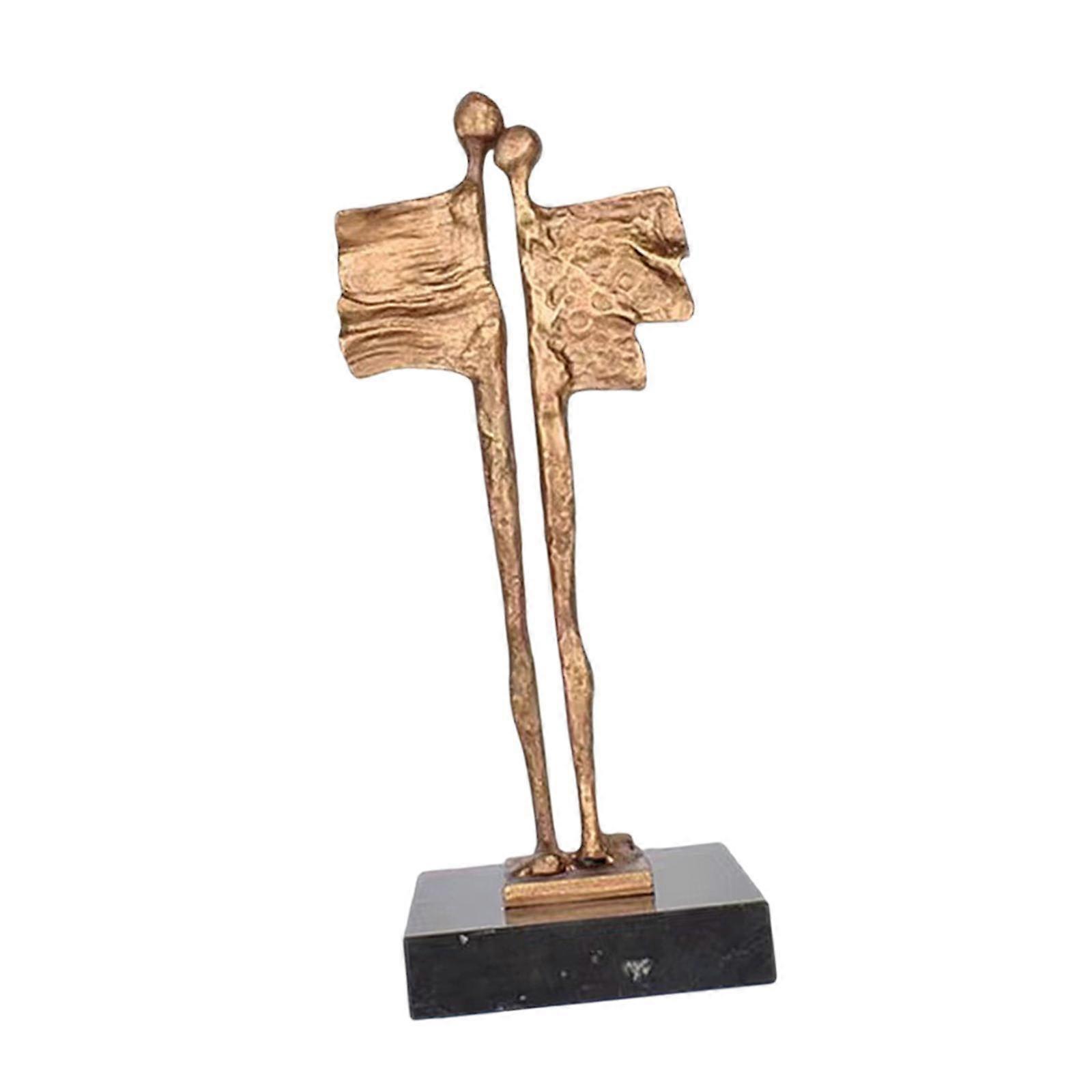 Abstract Couple Statue Collection Lover Sculpture for Desk Living Room Decor Gold