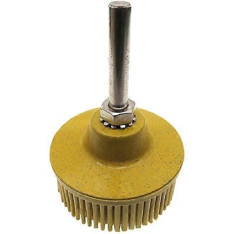 Brosse abrasive Disque poils en caoutchouc Roue de polissage jaune fonc pour perceuse lectrique, (1pcs)_-st1ii
