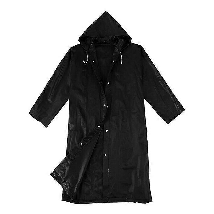 Long Hooded Rain Jacket Waterproof Lightweight Raincoat Windproof