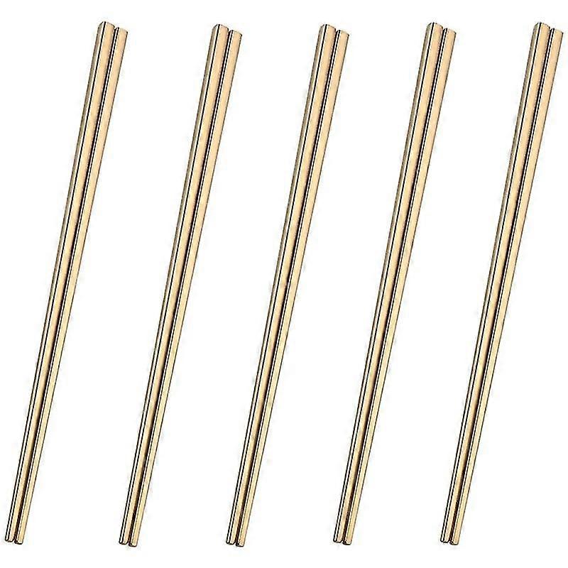 Learning Chopsticks Reusable Dishwasher Safe ,golden