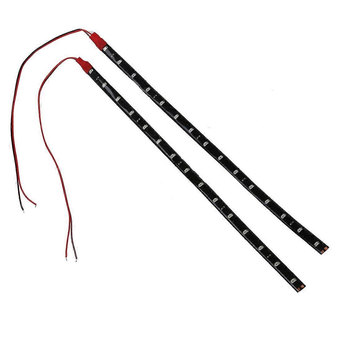 2 x 15 LED Strips 30 cm Red Light Chain 12V