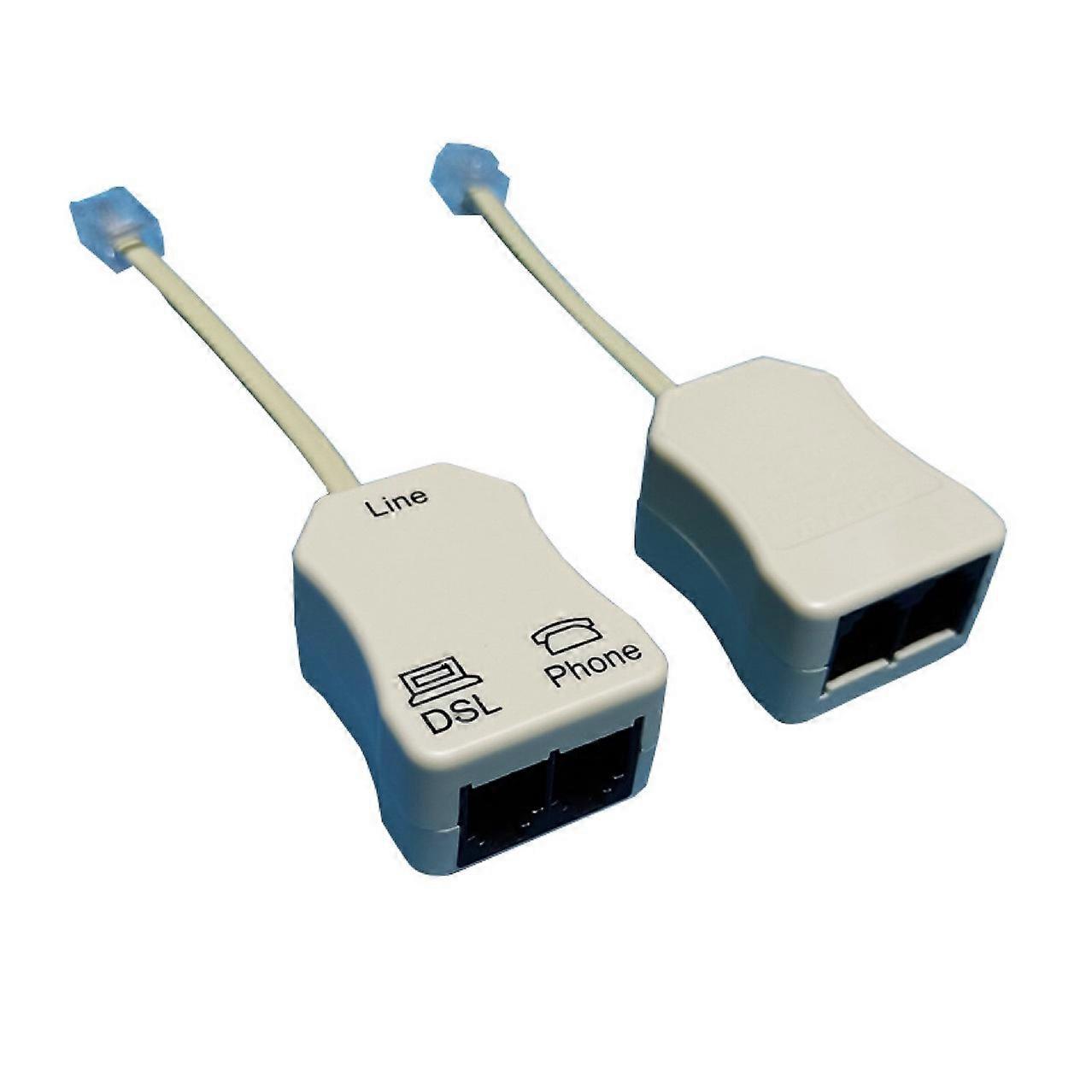 Portable Adsl Modem Telephone Phone Fax In-line Splitter Filter Network 1pc