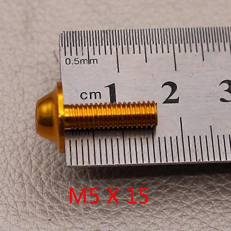 M5 x 15 alumínium csavaros csavaros rögzítők motorkerékpár dekoráció színes csavaros rúd 5mm csavaros csavar