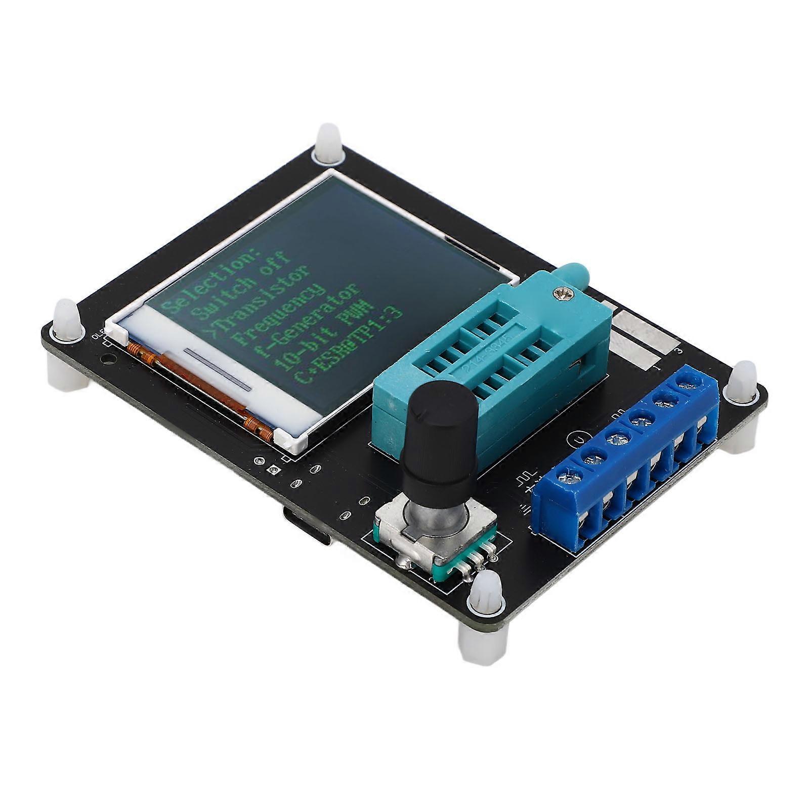 DC5V Transistortester 1,77 Zoll TFT-Farbbildschirm Kapazitätsinduktivität ESR Volt Frequenzmesser Englisch Vollversion