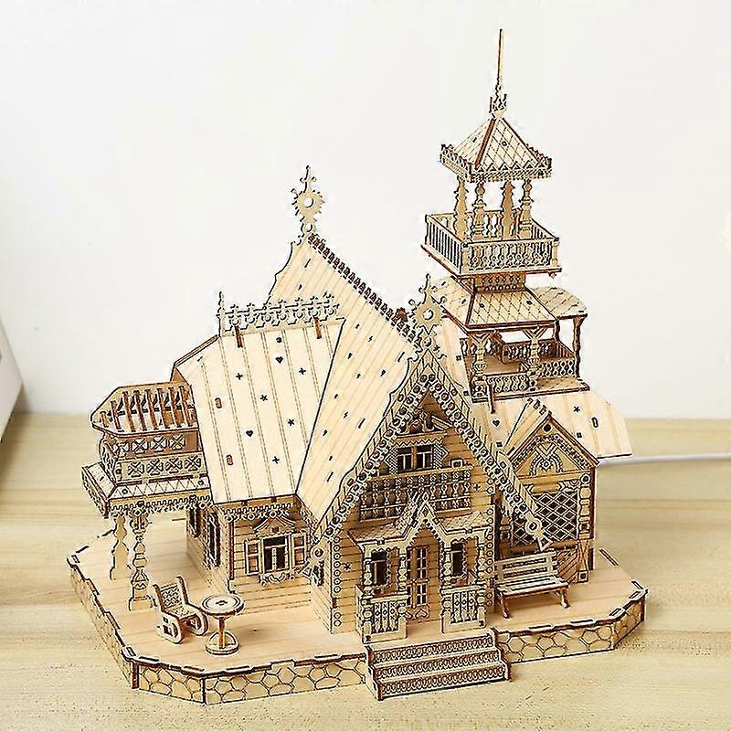 3d Puzzle Wooden Craft Kits, Architecture Model Kit, Make Your Own Woodcraft Kit For Adults To Build, Wooden Mechanical Construction Set, Gift For Fam